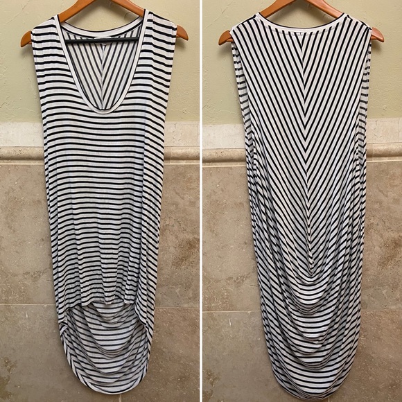 Mikoh Dresses & Skirts - Mikoh Black/white stripe Okinawa Tank Dress size Large